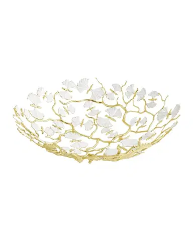 Michael Aram Butterfly Ginkgo White & Gold Centerpiece Bowl | Thumbnail 1 Michael Aram Butterfly Ginkgo White & Gold Centerpiece Bowl | Thumbnail 1
