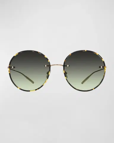 Barton Perreira Rigby Havana Titanium & Acetate Round Sunglasses | Thumbnail 3 Barton Perreira Rigby Havana Titanium & Acetate Round Sunglasses | Thumbnail 3