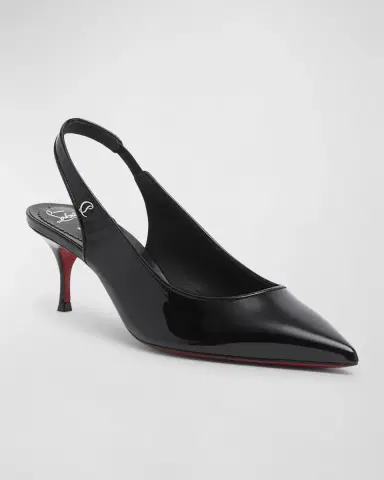 Christian Louboutin 55mm Kate Sporty Patent Slingback Pumps | Thumbnail 2 Christian Louboutin 55mm Kate Sporty Patent Slingback Pumps | Thumbnail 2