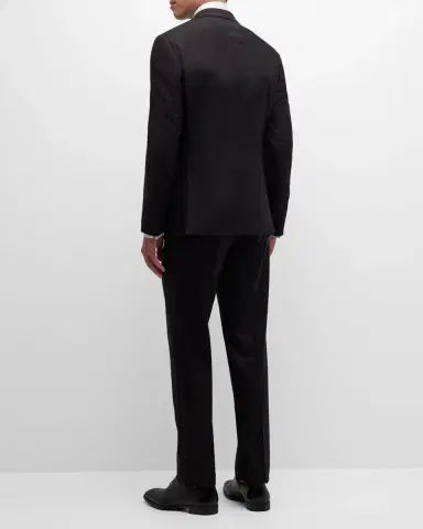 Giorgio Armani Men 's Wool Satin-Lapel Two-Piece Tuxedo Set | Thumbnail 3 Giorgio Armani Men 's Wool Satin-Lapel Two-Piece Tuxedo Set | Thumbnail 3