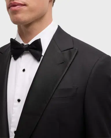 Giorgio Armani Men 's Wool Satin-Lapel Two-Piece Tuxedo Set | Thumbnail 6 Giorgio Armani Men 's Wool Satin-Lapel Two-Piece Tuxedo Set | Thumbnail 6
