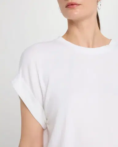 MAJESTIC FILATURES French Terry Rolled-Cuff Short-Sleeve Crewneck Tee | Thumbnail 5 MAJESTIC FILATURES French Terry Rolled-Cuff Short-Sleeve Crewneck Tee | Thumbnail 5