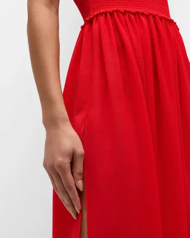 Ramy Brook Calista Smocked Strapless Side-Split Coverup Dress | Thumbnail 5 Ramy Brook Calista Smocked Strapless Side-Split Coverup Dress | Thumbnail 5
