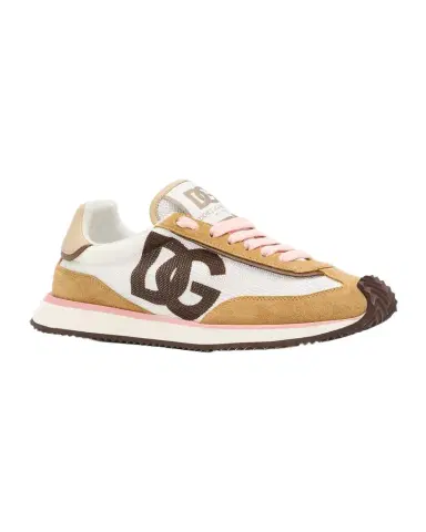 Dolce & Gabbana Mixed-Material DG Cushion Sneakers | Thumbnail 1 Dolce & Gabbana Mixed-Material DG Cushion Sneakers | Thumbnail 1