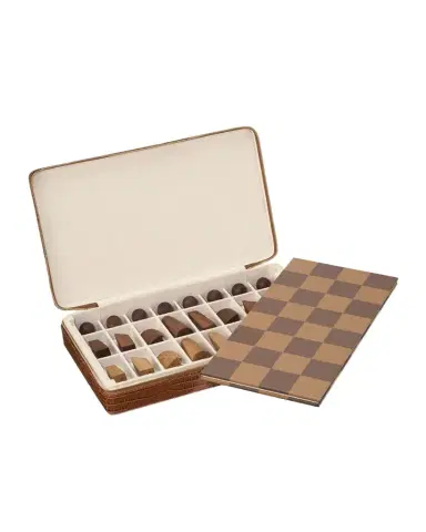 AERIN Enzo Leather Travel Chess Set | Thumbnail 1 AERIN Enzo Leather Travel Chess Set | Thumbnail 1