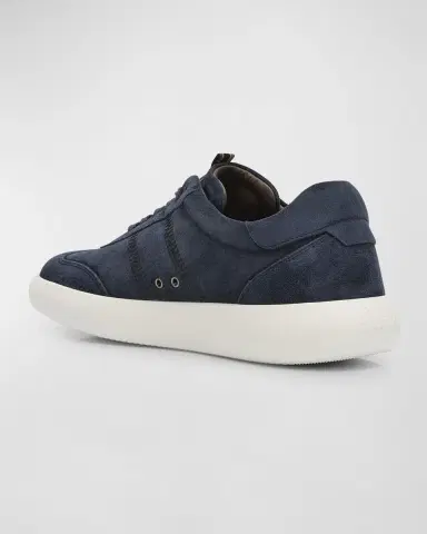 Brioni Men's New Cassette Suede Low-Top Sneakers | Thumbnail 4 Brioni Men's New Cassette Suede Low-Top Sneakers | Thumbnail 4
