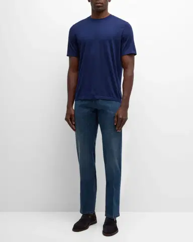 Stefano Ricci Men's Cashmere Crewneck T-Shirt | Thumbnail 2 Stefano Ricci Men's Cashmere Crewneck T-Shirt | Thumbnail 2