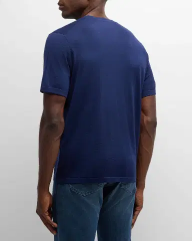 Stefano Ricci Men's Cashmere Crewneck T-Shirt | Thumbnail 3 Stefano Ricci Men's Cashmere Crewneck T-Shirt | Thumbnail 3