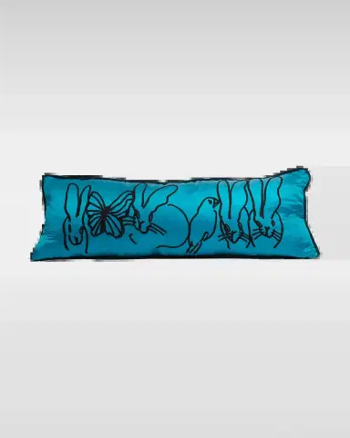 Hunt Slonem Embroidered Silk & Velvet Menagerie Pillow, 14" x 35" | Thumbnail 2 Hunt Slonem Embroidered Silk & Velvet Menagerie Pillow, 14" x 35" | Thumbnail 2