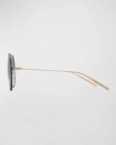 Barton Perreira Rigby Golden Titanium & Acetate Round Sunglasses | Thumbnail 2 Barton Perreira Rigby Golden Titanium & Acetate Round Sunglasses | Thumbnail 2