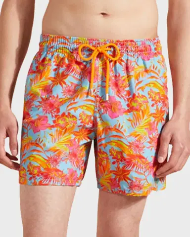 Vilebrequin Men's Tahiti Flower-Print Swim Shorts | Thumbnail 2 Vilebrequin Men's Tahiti Flower-Print Swim Shorts | Thumbnail 2