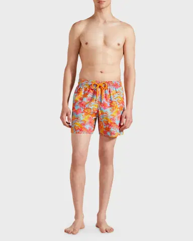 Vilebrequin Men's Tahiti Flower-Print Swim Shorts | Thumbnail 5 Vilebrequin Men's Tahiti Flower-Print Swim Shorts | Thumbnail 5