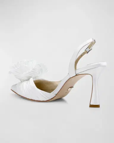 Badgley Mischka Blaire Silk Flower Slingback Pumps | Thumbnail 3 Badgley Mischka Blaire Silk Flower Slingback Pumps | Thumbnail 3