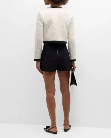 ALICE + OLIVIA Donald High-Waist Shorts | Thumbnail 4 ALICE + OLIVIA Donald High-Waist Shorts | Thumbnail 4