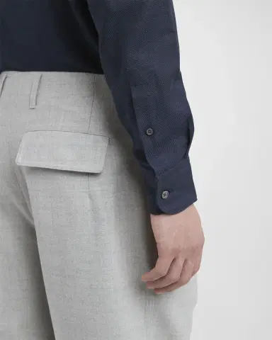 ZEGNA Men's Cashmere-Cotton Cashco Sport Shirt | Thumbnail 3 ZEGNA Men's Cashmere-Cotton Cashco Sport Shirt | Thumbnail 3