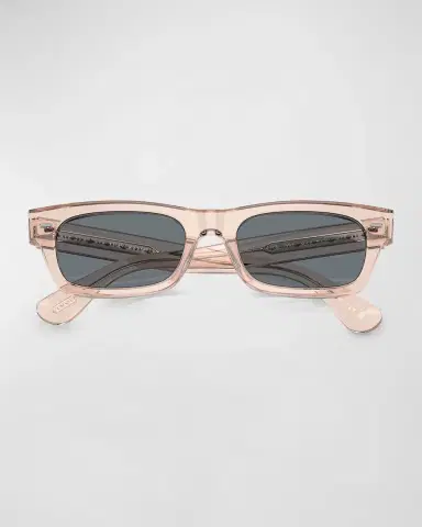 Oliver Peoples Semi-Transparent Acetate & Crystal Rectangle Sunglasses | Thumbnail 4 Oliver Peoples Semi-Transparent Acetate & Crystal Rectangle Sunglasses | Thumbnail 4