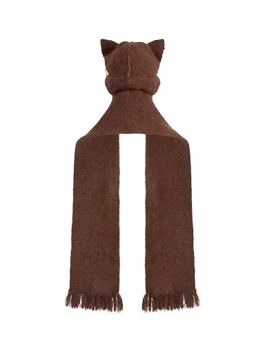 Charles Jeffrey Loverboy Men's Chunky Ears Beanie Scarf - Brown | Thumbnail 2 Charles Jeffrey Loverboy Men's Chunky Ears Beanie Scarf - Brown | Thumbnail 2