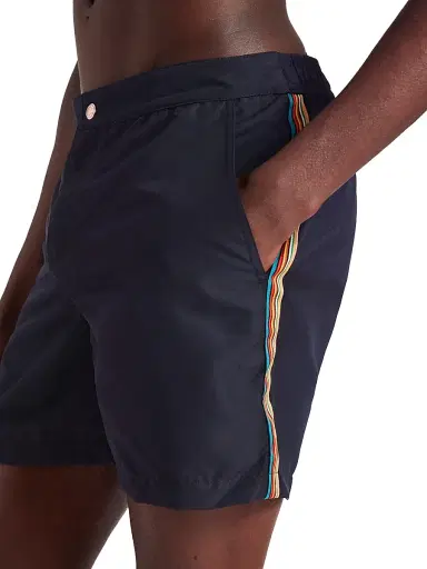 Paul Smith Men's Signature Stripe Swim Shorts - Navy - Size XL | Thumbnail 4 Paul Smith Men's Signature Stripe Swim Shorts - Navy - Size XL | Thumbnail 4