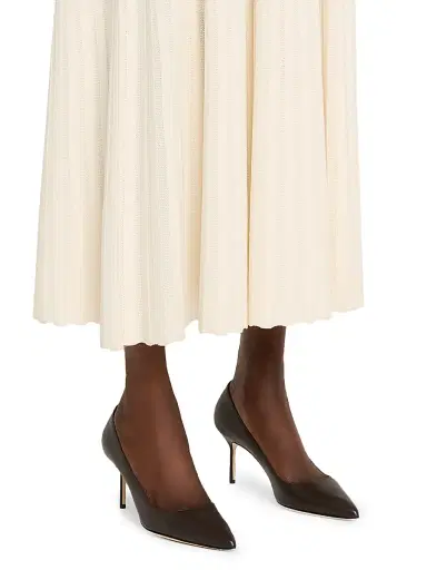 Manolo Blahnik Women's BB 70mm Leather Stiletto Pumps - Dark Brown | Thumbnail 3 Manolo Blahnik Women's BB 70mm Leather Stiletto Pumps - Dark Brown | Thumbnail 3