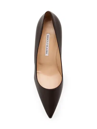 Manolo Blahnik Women's BB 70mm Leather Stiletto Pumps - Dark Brown | Thumbnail 5 Manolo Blahnik Women's BB 70mm Leather Stiletto Pumps - Dark Brown | Thumbnail 5
