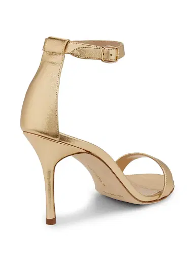 Manolo Blahnik Women's Chaos Metallic Leather Sandals - Gold - Size 7.5 | Thumbnail 3 Manolo Blahnik Women's Chaos Metallic Leather Sandals - Gold - Size 7.5 | Thumbnail 3