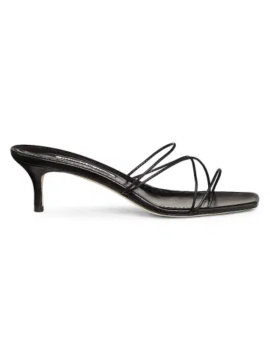 Manolo Blahnik Women's Ninfemu 50MM Leather Strappy Sandals - Black - Size 10.5 | Thumbnail 1 Manolo Blahnik Women's Ninfemu 50MM Leather Strappy Sandals - Black - Size 10.5 | Thumbnail 1