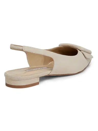 Manolo Blahnik Women's Maylura Suede Slingback Flats - Medium Beige - Size 10.5 | Thumbnail 3 Manolo Blahnik Women's Maylura Suede Slingback Flats - Medium Beige - Size 10.5 | Thumbnail 3