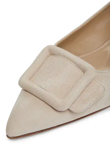 Manolo Blahnik Women's Maylura Suede Slingback Flats - Medium Beige - Size 10.5 | Thumbnail 6 Manolo Blahnik Women's Maylura Suede Slingback Flats - Medium Beige - Size 10.5 | Thumbnail 6