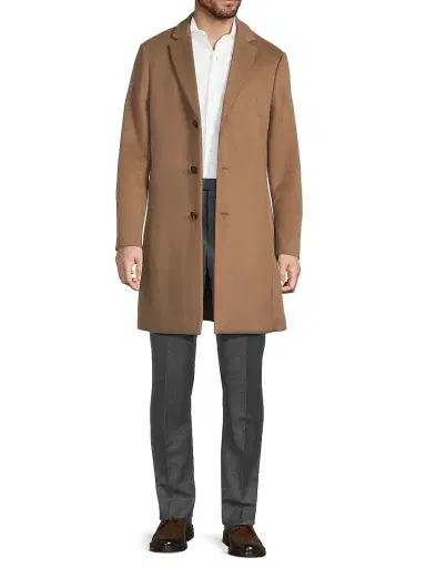 Reiss Men's Gable Wool-Blend Topcoat - Light Brown - Size XXL | Thumbnail 2 Reiss Men's Gable Wool-Blend Topcoat - Light Brown - Size XXL | Thumbnail 2