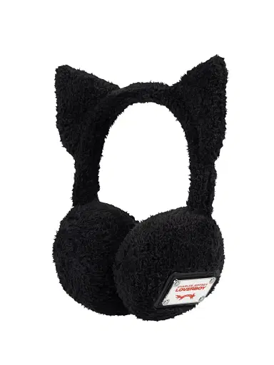 Charles Jeffrey Loverboy Men's Logo Faux-Fur Earmuffs - Black | Thumbnail 1 Charles Jeffrey Loverboy Men's Logo Faux-Fur Earmuffs - Black | Thumbnail 1