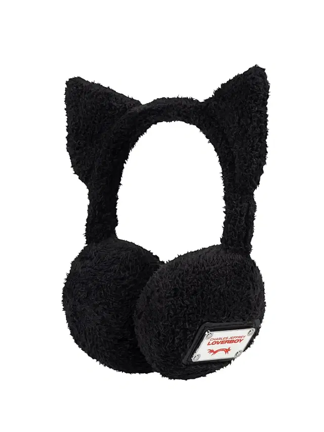 Men's Logo Faux-Fur Earmuffs - Black Men's Logo Faux-Fur Earmuffs - Black