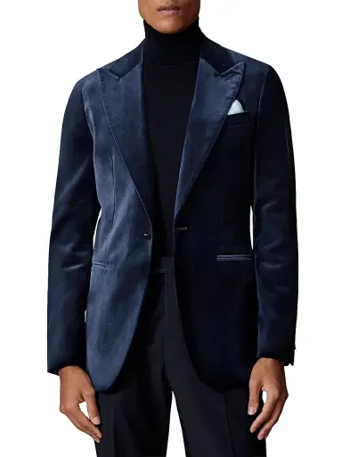 Reiss Men's Apsara Velvet Blazer | Thumbnail 3 Reiss Men's Apsara Velvet Blazer | Thumbnail 3