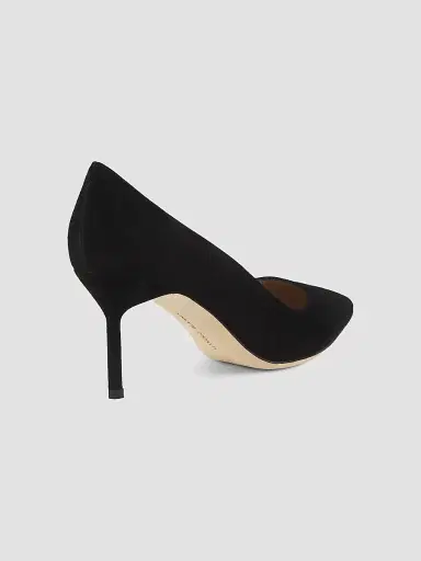 Manolo Blahnik Women's BB 70MM Suede Point Toe Pumps - Black - Size 10 | Thumbnail 3 Manolo Blahnik Women's BB 70MM Suede Point Toe Pumps - Black - Size 10 | Thumbnail 3