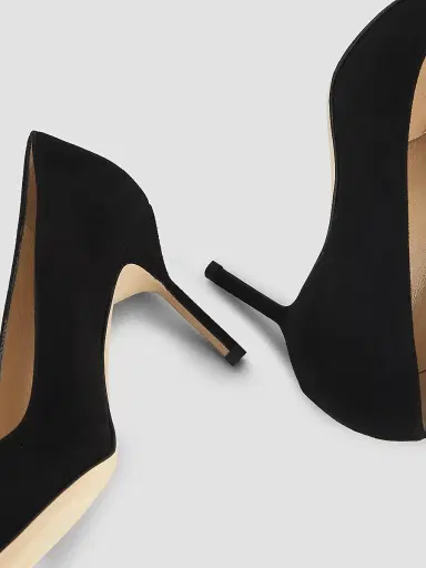 Manolo Blahnik Women's BB 70MM Suede Point Toe Pumps - Black - Size 10 | Thumbnail 5 Manolo Blahnik Women's BB 70MM Suede Point Toe Pumps - Black - Size 10 | Thumbnail 5