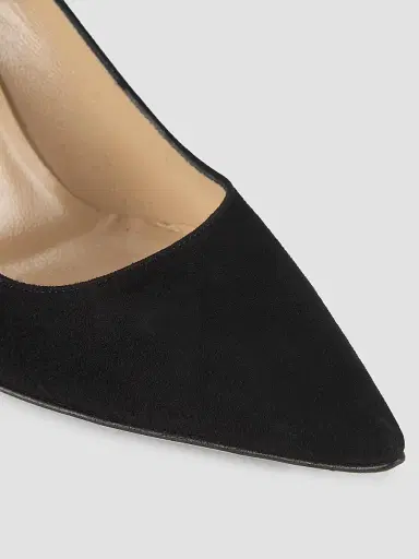 Manolo Blahnik Women's BB 70MM Suede Point Toe Pumps - Black - Size 10 | Thumbnail 6 Manolo Blahnik Women's BB 70MM Suede Point Toe Pumps - Black - Size 10 | Thumbnail 6