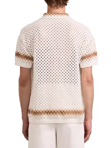 Frescobol Carioca Men's Marques Eyelet Cotton Cardigan - Ivory - Size XXL | Thumbnail 3 Frescobol Carioca Men's Marques Eyelet Cotton Cardigan - Ivory - Size XXL | Thumbnail 3