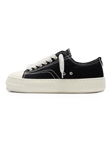 Represent Men's Canvas Platform Low-Top Sneakers - Jet Black - Size 6 | Thumbnail 5 Represent Men's Canvas Platform Low-Top Sneakers - Jet Black - Size 6 | Thumbnail 5