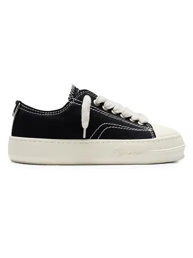Represent Men's Canvas Platform Low-Top Sneakers - Jet Black - Size 6 | Thumbnail 1 Represent Men's Canvas Platform Low-Top Sneakers - Jet Black - Size 6 | Thumbnail 1