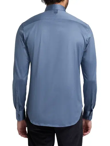 Canali Men's Jersey Sport Shirt - Blue | Thumbnail 5 Canali Men's Jersey Sport Shirt - Blue | Thumbnail 5