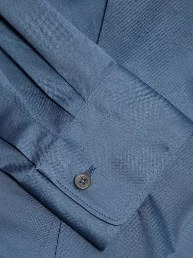 Canali Men's Jersey Sport Shirt - Blue | Thumbnail 7 Canali Men's Jersey Sport Shirt - Blue | Thumbnail 7