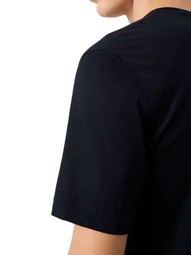 Eton Men's Cotton-Silk Crewneck T-Shirt - Blue | Thumbnail 3 Eton Men's Cotton-Silk Crewneck T-Shirt - Blue | Thumbnail 3