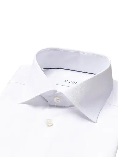 Eton Men's Cotton-Twill Slim-Fit Dress Shirt - White | Thumbnail 2 Eton Men's Cotton-Twill Slim-Fit Dress Shirt - White | Thumbnail 2