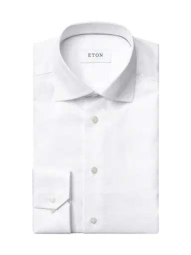 Eton Men's Cotton-Twill Slim-Fit Dress Shirt - White | Thumbnail 1 Eton Men's Cotton-Twill Slim-Fit Dress Shirt - White | Thumbnail 1