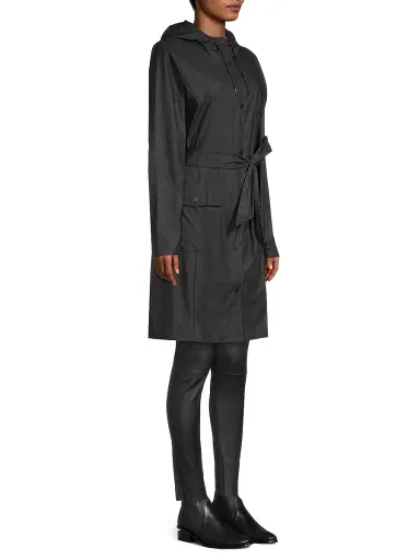 Rains Women's Curve Hooded Rain Jacket - Black - Size XL | Thumbnail 4 Rains Women's Curve Hooded Rain Jacket - Black - Size XL | Thumbnail 4