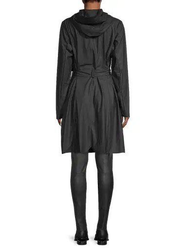 Rains Women's Curve Hooded Rain Jacket - Black - Size XL | Thumbnail 5 Rains Women's Curve Hooded Rain Jacket - Black - Size XL | Thumbnail 5