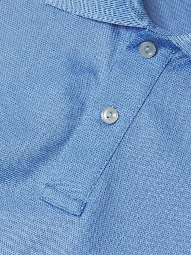Eton Men's Cotton Piqué Polo Shirt - Blue | Thumbnail 6 Eton Men's Cotton Piqué Polo Shirt - Blue | Thumbnail 6