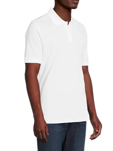 Eton Men's Cotton Piqué Polo Shirt - White | Thumbnail 4 Eton Men's Cotton Piqué Polo Shirt - White | Thumbnail 4
