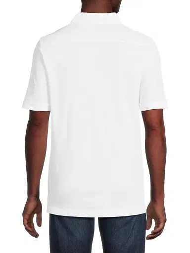 Eton Men's Cotton Piqué Polo Shirt - White | Thumbnail 5 Eton Men's Cotton Piqué Polo Shirt - White | Thumbnail 5