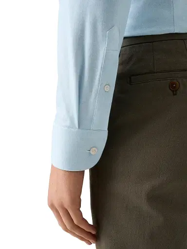 Eton Men's Slim-Fit 4Flex Stretch-Cotton Shirt - Blue | Thumbnail 6 Eton Men's Slim-Fit 4Flex Stretch-Cotton Shirt - Blue | Thumbnail 6
