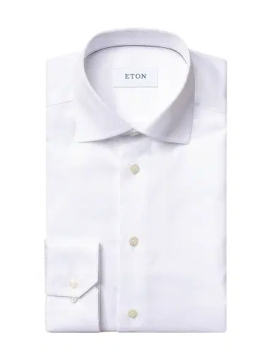 Eton Men's Contemporary-Fit Twill Dress Shirt - White - Size 15 | Thumbnail 1 Eton Men's Contemporary-Fit Twill Dress Shirt - White - Size 15 | Thumbnail 1